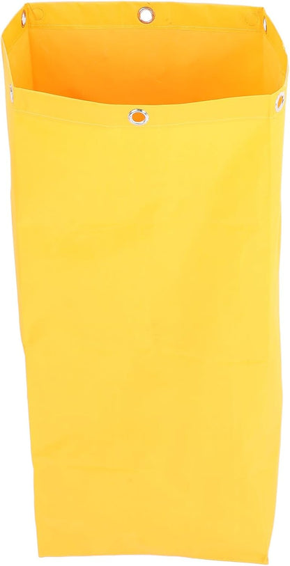 Heavy Duty Oxford Cloth Organizer Bag for Housekeeping Cart with Large Capacity to Organize Rags and Tools, Yellow Replacement Cleaning Bag for Janitorial Supplies and Facility