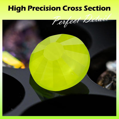 Neon Yellow Flatback Rhinestones, Glass Rhinestones for Nail Art and Craft, Glue Fix, Loose Crystal Gemstones(Neon Yellow, SS16, 1440pcs, 3.8-4.0mm)