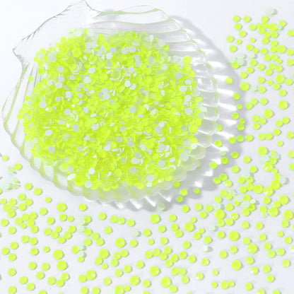 Neon Yellow Flatback Rhinestones, Glass Rhinestones for Nail Art and Craft, Glue Fix, Loose Crystal Gemstones(Neon Yellow, SS16, 1440pcs, 3.8-4.0mm)
