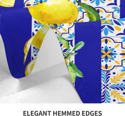 Lemon Rectangle Tablecloth Washable Table Cloth 60x90 Inch Table Cover Waterproof for Decoration Kitchen Dining Room