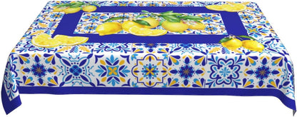 Lemon Rectangle Tablecloth Washable Table Cloth 60x90 Inch Table Cover Waterproof for Decoration Kitchen Dining Room