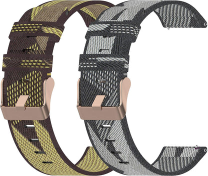Canvas Quick Release Band Strap Compatible with Fitbit Sense 2/Sense/Versa 4/Versa 3 Band for Women Men Lightweight Fabric Replacement Woven Bracelet Wristband for Versa 4 Smartwatch
