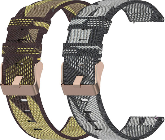 Canvas Quick Release Band Strap Compatible with Fitbit Sense 2/Sense/Versa 4/Versa 3 Band for Women Men Lightweight Fabric Replacement Woven Bracelet Wristband for Versa 4 Smartwatch