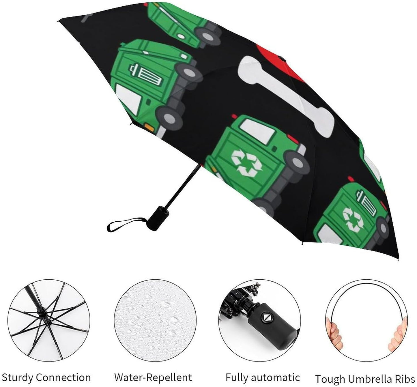 Compact Lightweight Automatic Umbrellas | Sunproof Waterproof Auto Open/Close Golf Umbrellas for Commuter Beach