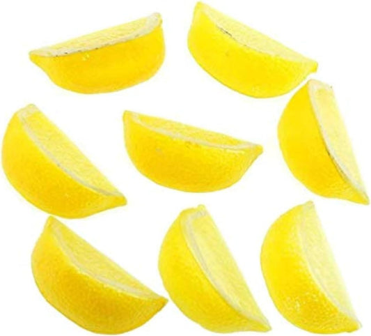 14pcs Fake Fruit Home House Kitchen Party Decoration Faux Fruit Props(Simulation Yellow Lemon Blocks)