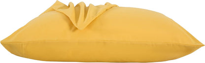 Ultra Soft Brushed Microfiber Standard Size 20"x30" Pillowcases Pair Set of 2 with Envelope Closure (Spicy Mustard, 20"x30" Standard)