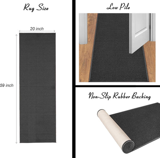 20" x 59" Oval Laundry Room Rug - Non-Slip Mat for Laundry & Mudroom - Durable, Stain-Resistant, and Easy to Clean Perfect for High-Traffic Areas - Runner Rug for Entryway Bathroom, Yellow