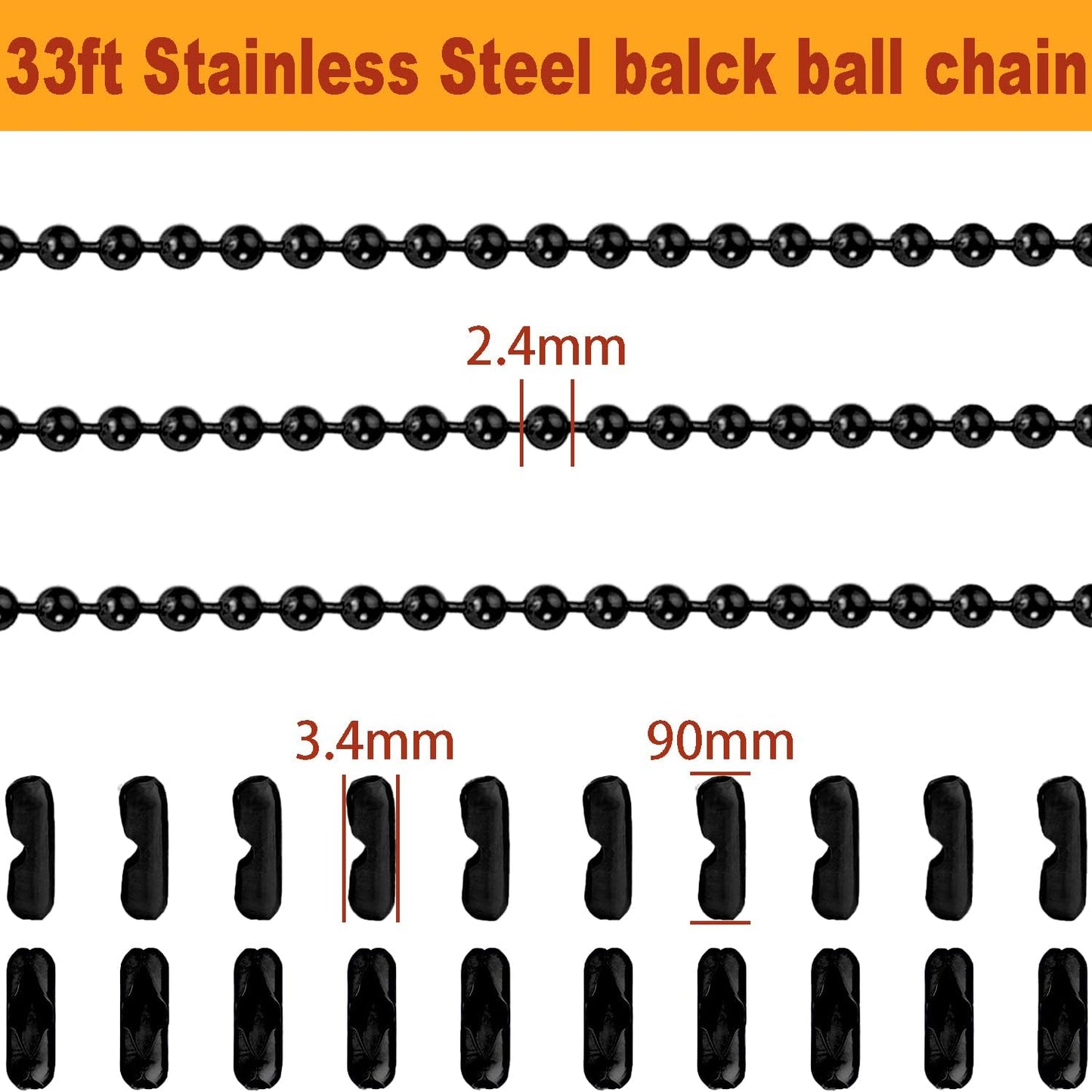 33ft Gold Chain for Jewelry Making Non-Tarnish 18K Gold Plated Stainless Steel Jewelry Chain for Jewelry Making Findings Supplies for Valentines Day Necklaces Earrings Bracelets DIY Crafts - 2mm Links