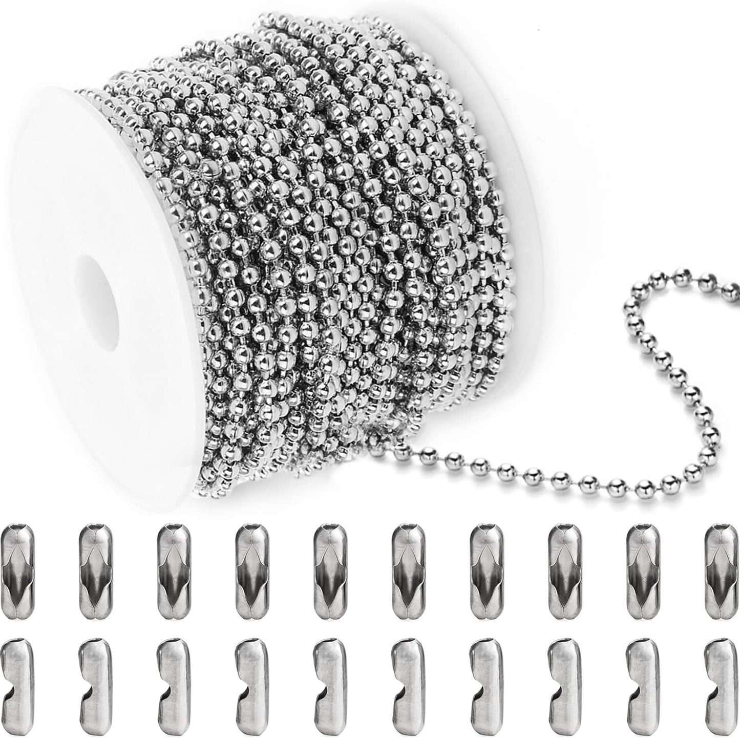 33ft Gold Chain for Jewelry Making Non-Tarnish 18K Gold Plated Stainless Steel Jewelry Chain for Jewelry Making Findings Supplies for Valentines Day Necklaces Earrings Bracelets DIY Crafts - 2mm Links