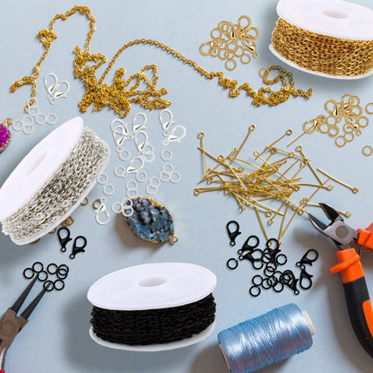 33ft Gold Chain for Jewelry Making Non-Tarnish 18K Gold Plated Stainless Steel Jewelry Chain for Jewelry Making Findings Supplies for Valentines Day Necklaces Earrings Bracelets DIY Crafts - 2mm Links