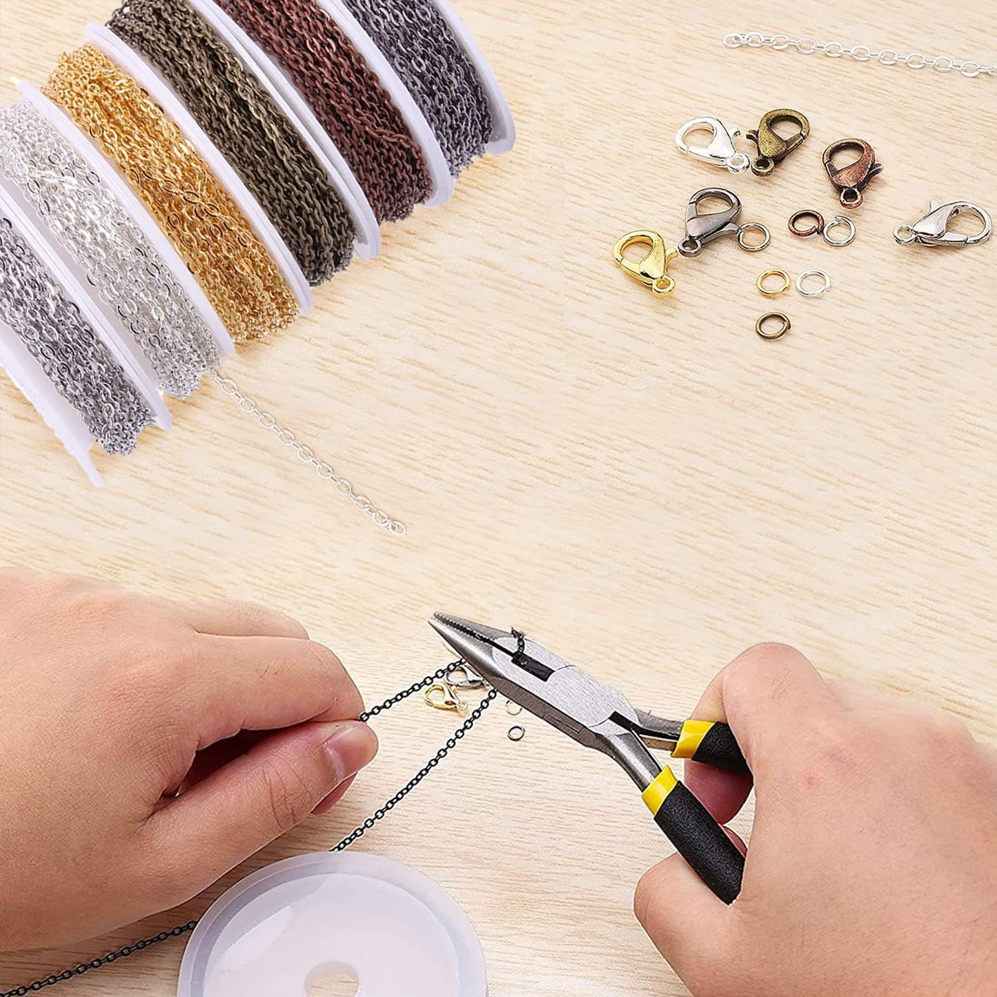 33ft Gold Chain for Jewelry Making Non-Tarnish 18K Gold Plated Stainless Steel Jewelry Chain for Jewelry Making Findings Supplies for Valentines Day Necklaces Earrings Bracelets DIY Crafts - 2mm Links