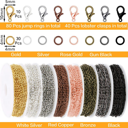 33ft Gold Chain for Jewelry Making Non-Tarnish 18K Gold Plated Stainless Steel Jewelry Chain for Jewelry Making Findings Supplies for Valentines Day Necklaces Earrings Bracelets DIY Crafts - 2mm Links