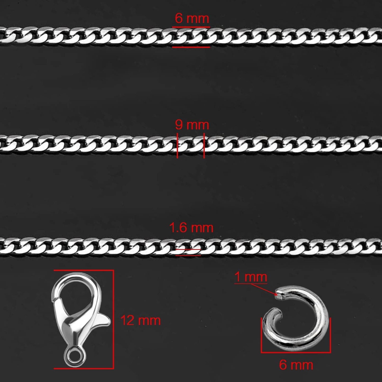33ft Gold Chain for Jewelry Making Non-Tarnish 18K Gold Plated Stainless Steel Jewelry Chain for Jewelry Making Findings Supplies for Valentines Day Necklaces Earrings Bracelets DIY Crafts - 2mm Links