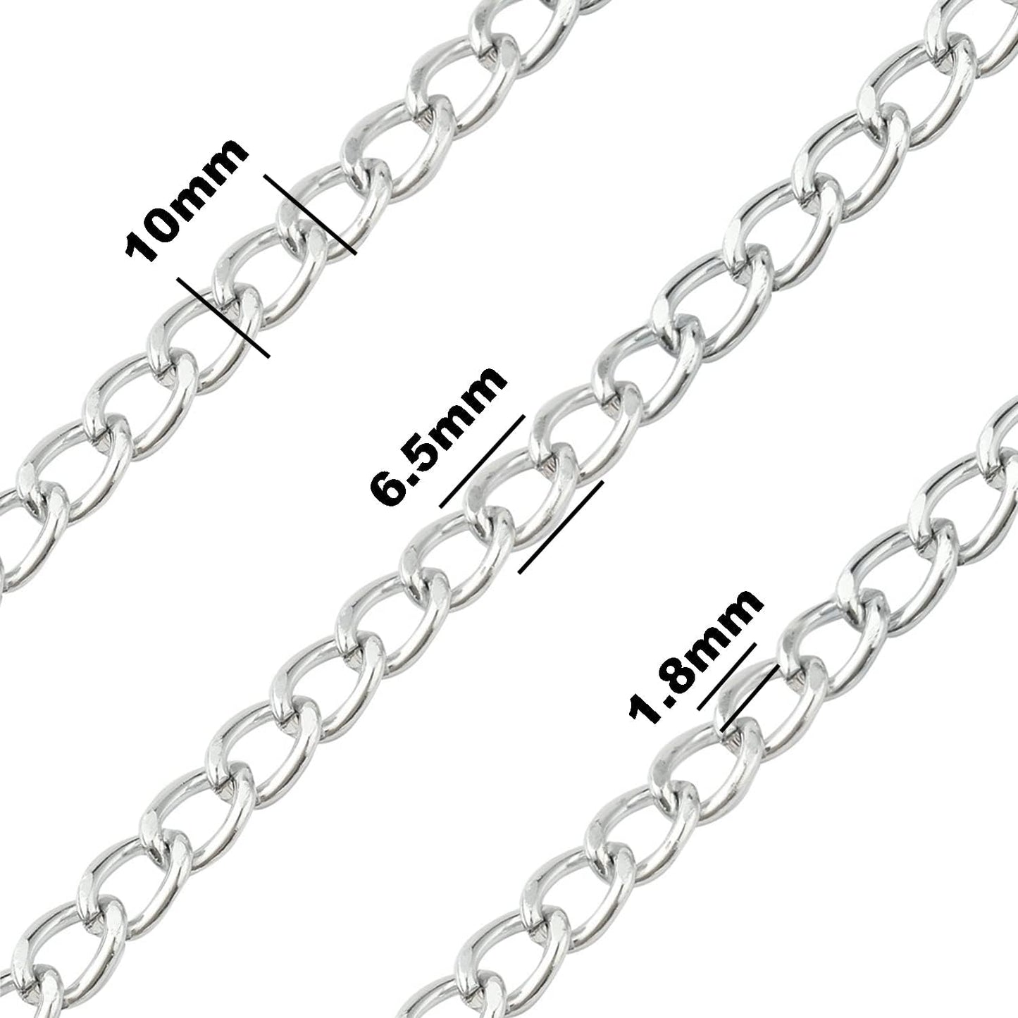 33ft Gold Chain for Jewelry Making Non-Tarnish 18K Gold Plated Stainless Steel Jewelry Chain for Jewelry Making Findings Supplies for Valentines Day Necklaces Earrings Bracelets DIY Crafts - 2mm Links