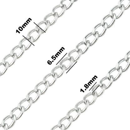 33ft Gold Chain for Jewelry Making Non-Tarnish 18K Gold Plated Stainless Steel Jewelry Chain for Jewelry Making Findings Supplies for Valentines Day Necklaces Earrings Bracelets DIY Crafts - 2mm Links