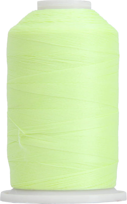 Glow in the Dark Embroidery Thread, 1000M, Yellow | Glow in the dark embroidery thread adds luminous detail to designs. Works with embroidery and sewing machines.