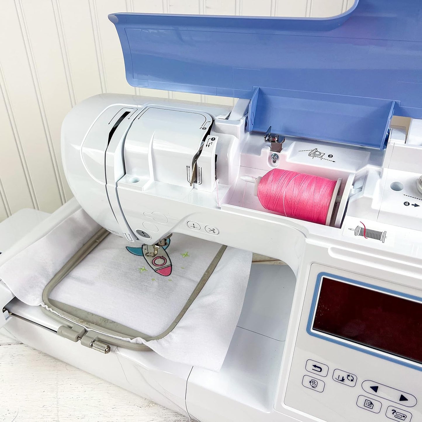 Glow in the Dark Embroidery Thread, 1000M, Yellow | Glow in the dark embroidery thread adds luminous detail to designs. Works with embroidery and sewing machines.