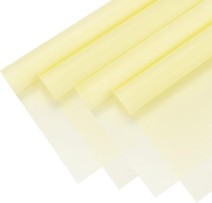 20 Sheets Flower Wrapping Paper Bouquet, 23 Inch Light Yellow BOPP Waterproof Floral Wrapping Paper Flower Packaging DIY for Wedding/Party/Birthday/Gift Bouquet Wrap Paper
