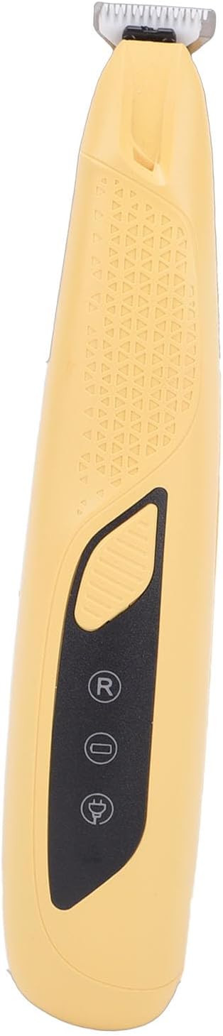 Dog Paws Trimmer with LED Light, Rechargeable Cordless Small Pet Hair Grooming Trimmer, Dog Clippers, Portable Pet Grooming Kit for Paws, Eyes, Ears, Face, Rump (Yellow)