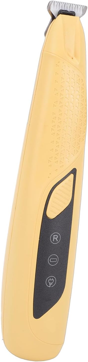 Dog Paws Trimmer with LED Light, Rechargeable Cordless Small Pet Hair Grooming Trimmer, Dog Clippers, Portable Pet Grooming Kit for Paws, Eyes, Ears, Face, Rump (Yellow)
