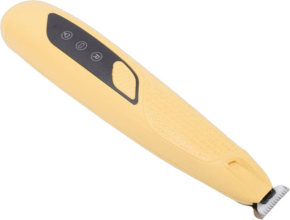 Dog Paws Trimmer with LED Light, Rechargeable Cordless Small Pet Hair Grooming Trimmer, Dog Clippers, Portable Pet Grooming Kit for Paws, Eyes, Ears, Face, Rump (Yellow)