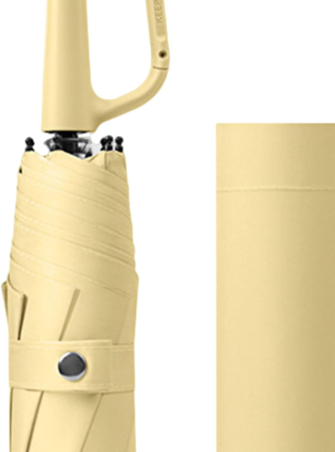 Three Folding Umbrella with Rings Buckle Sturdy Large Multifunction Portable Travel Umbrella for Outdoor Activities