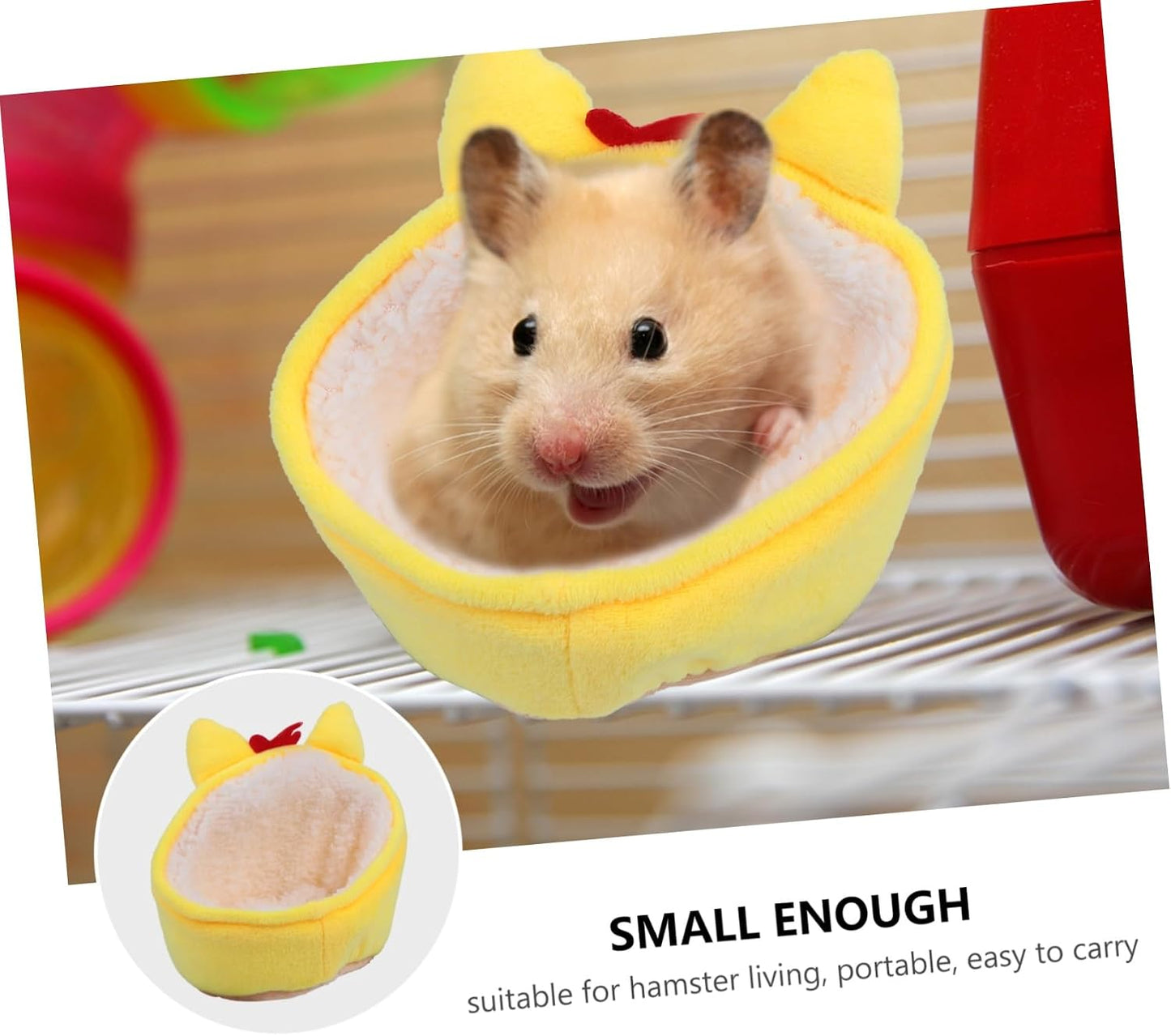 Warm Nest Bed for Small Pets Yellow Mat Cozy Guinea Pig Hideout Pet Hamster Nest
