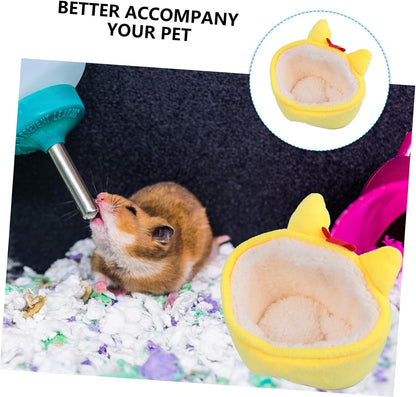 Warm Nest Bed for Small Pets Yellow Mat Cozy Guinea Pig Hideout Pet Hamster Nest