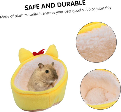 Warm Nest Bed for Small Pets Yellow Mat Cozy Guinea Pig Hideout Pet Hamster Nest