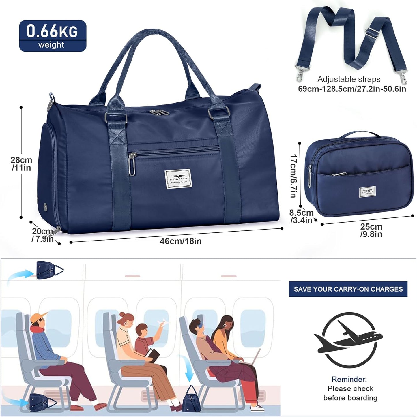 Womens Gym Tote Duffle Bag with Wet Pocket & Shoe Compartment, Sports Duffel Overnight Weekender Hospital Workout Carry on Bag for Girls, Ideal for Travel, Swimming, Dance, Ballet Beige