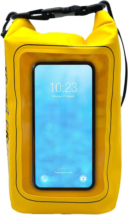 Waterproof Cell Phone Sling Bag - Waterproof Phone Pouch Crossbody Dry Bag with Touchscreen Window for Travel, Beach, Boating, Hiking - Yellow