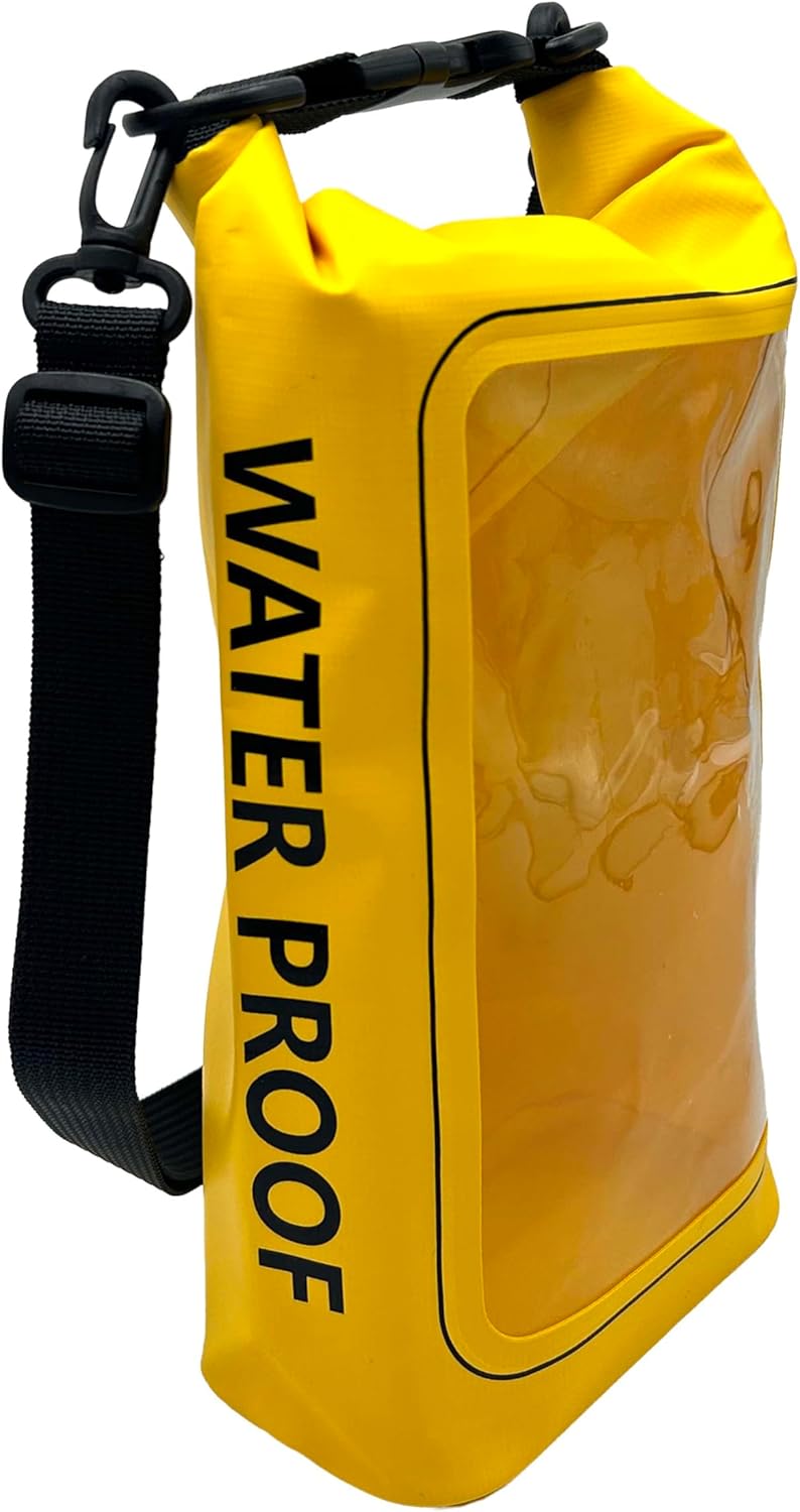 Waterproof Cell Phone Sling Bag - Waterproof Phone Pouch Crossbody Dry Bag with Touchscreen Window for Travel, Beach, Boating, Hiking - Yellow