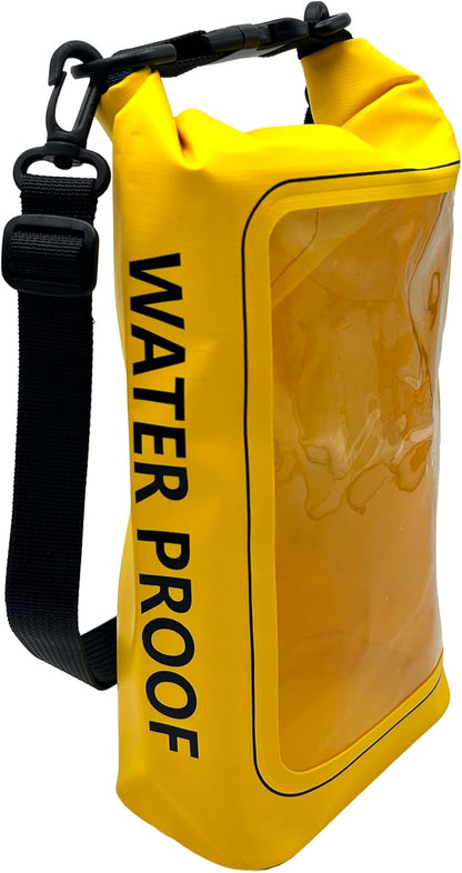 Waterproof Cell Phone Sling Bag - Waterproof Phone Pouch Crossbody Dry Bag with Touchscreen Window for Travel, Beach, Boating, Hiking - Yellow