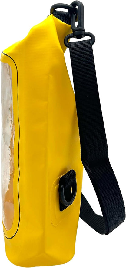 Waterproof Cell Phone Sling Bag - Waterproof Phone Pouch Crossbody Dry Bag with Touchscreen Window for Travel, Beach, Boating, Hiking - Yellow