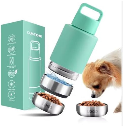 Travel Water Bottle for Dogs - Ideal Dog Mom Gifts - Convenient Travel Dog Bowls - Perfect for Hydration on the Go - Portable Solution for Pet Owners (Yellow)