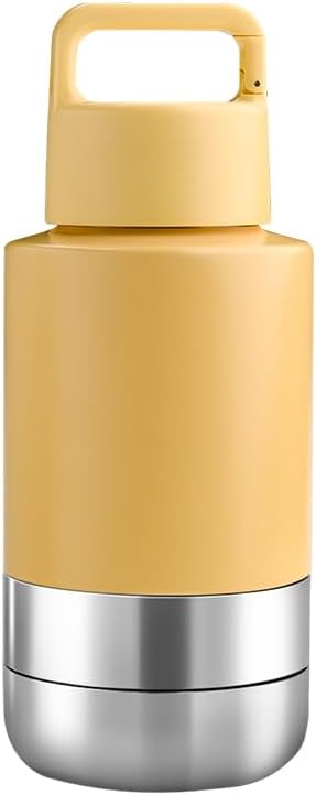 Travel Water Bottle for Dogs - Ideal Dog Mom Gifts - Convenient Travel Dog Bowls - Perfect for Hydration on the Go - Portable Solution for Pet Owners (Yellow)