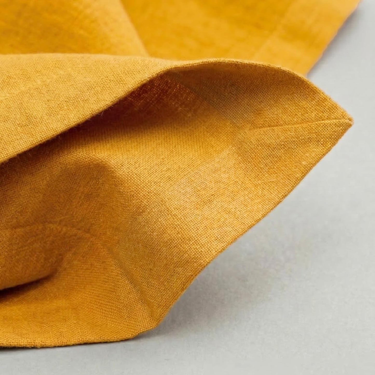 Mustard Cotton Dinner Napkins Set of 12, 18x18 Inch 100% Cotton Cloth Napkins, Reusable Fabric Table Napkins for Everyday Dining, Parties, Weddings, Spring & Easter Table Décor Washable