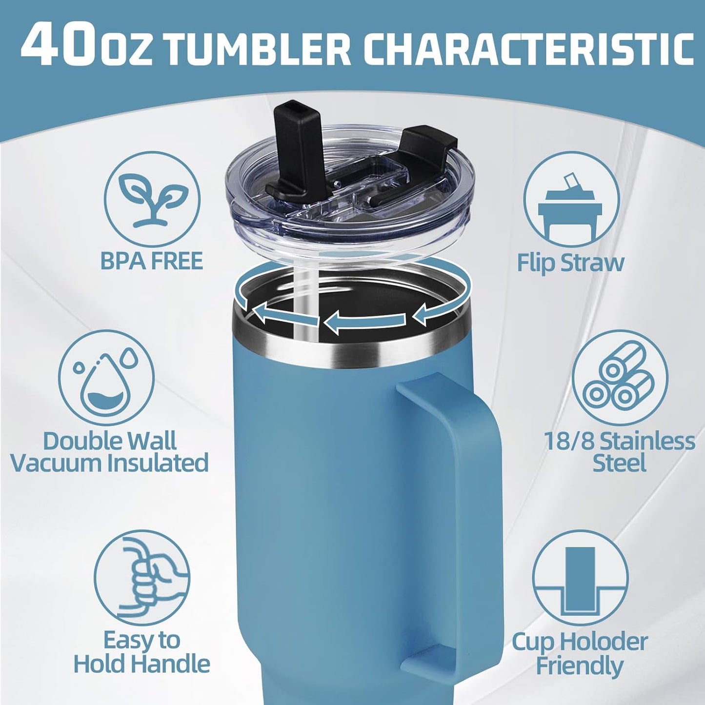 20 oz Tumbler with Handle, Stainless Steel Insulated Tumbler with Lid and Straw, Double Wall Vacuum Coffee Mug Tumbler, Insulated Coffee Thermal Cup for Cold and Hot (Yellow, 20 Ounces)
