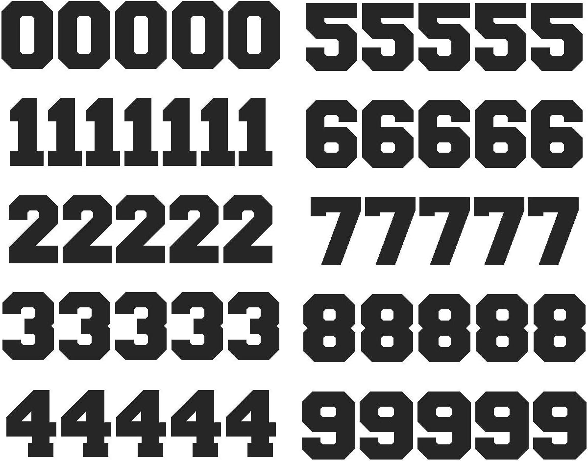 Sports Helmet Numbers 1" ® Baseball, Hockey, Football and Lacrosse