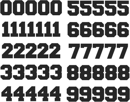 Sports Helmet Numbers 1" ® Baseball, Hockey, Football and Lacrosse