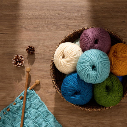 100% Merino Wool Yarn 3-Ply Luxurious and Soft Yarn for Hand Knitting & Crocheting (Naples Yellow,1Ball)