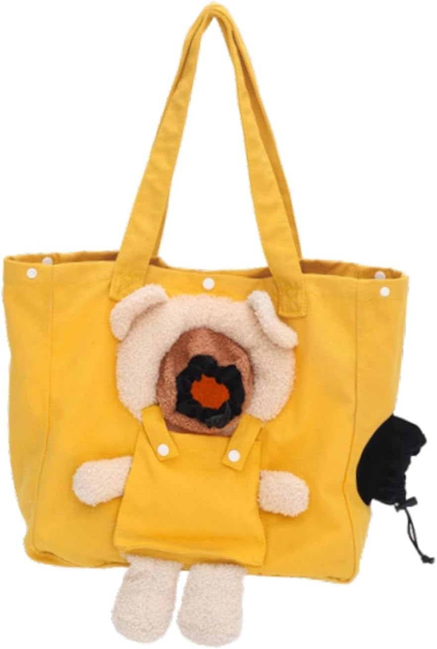 Cat Carrier Shoulder Bag Puppy Travel Bag Handheld Pet Accessories Carrying Handbag Cat Carrier for Traveling Outdoor, Yellow
