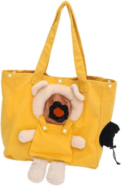 Cat Carrier Shoulder Bag Puppy Travel Bag Handheld Pet Accessories Carrying Handbag Cat Carrier for Traveling Outdoor, Yellow