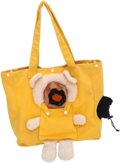 Cat Carrier Shoulder Bag Puppy Travel Bag Handheld Pet Accessories Carrying Handbag Cat Carrier for Traveling Outdoor, Yellow