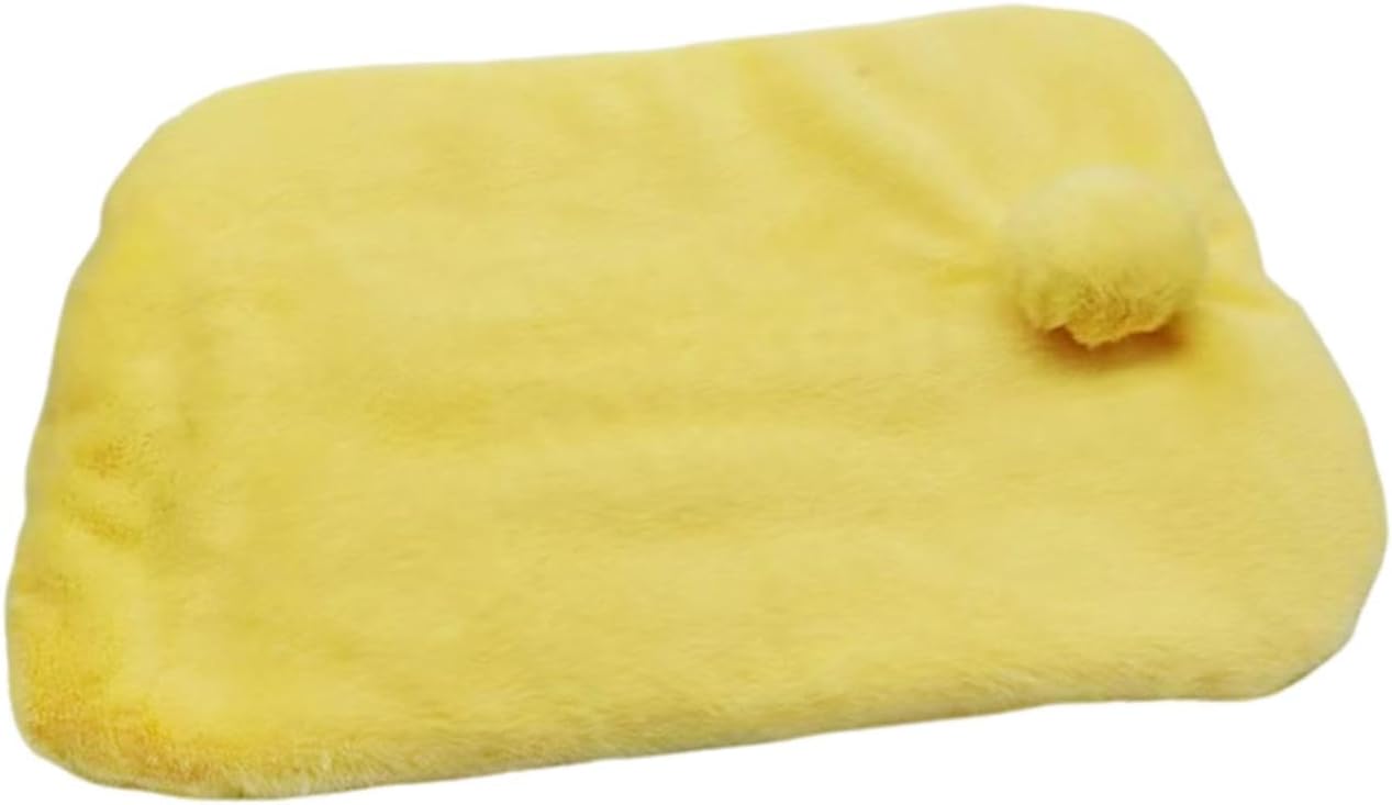 Bunny Bed Small Animal Bed Plush Nest Pad Mat with Double Sided Soft Warmth Suitable for Guinea Pig Hamster Squirrel Ferret Hedgehog Chinchilla Gift, Yellow