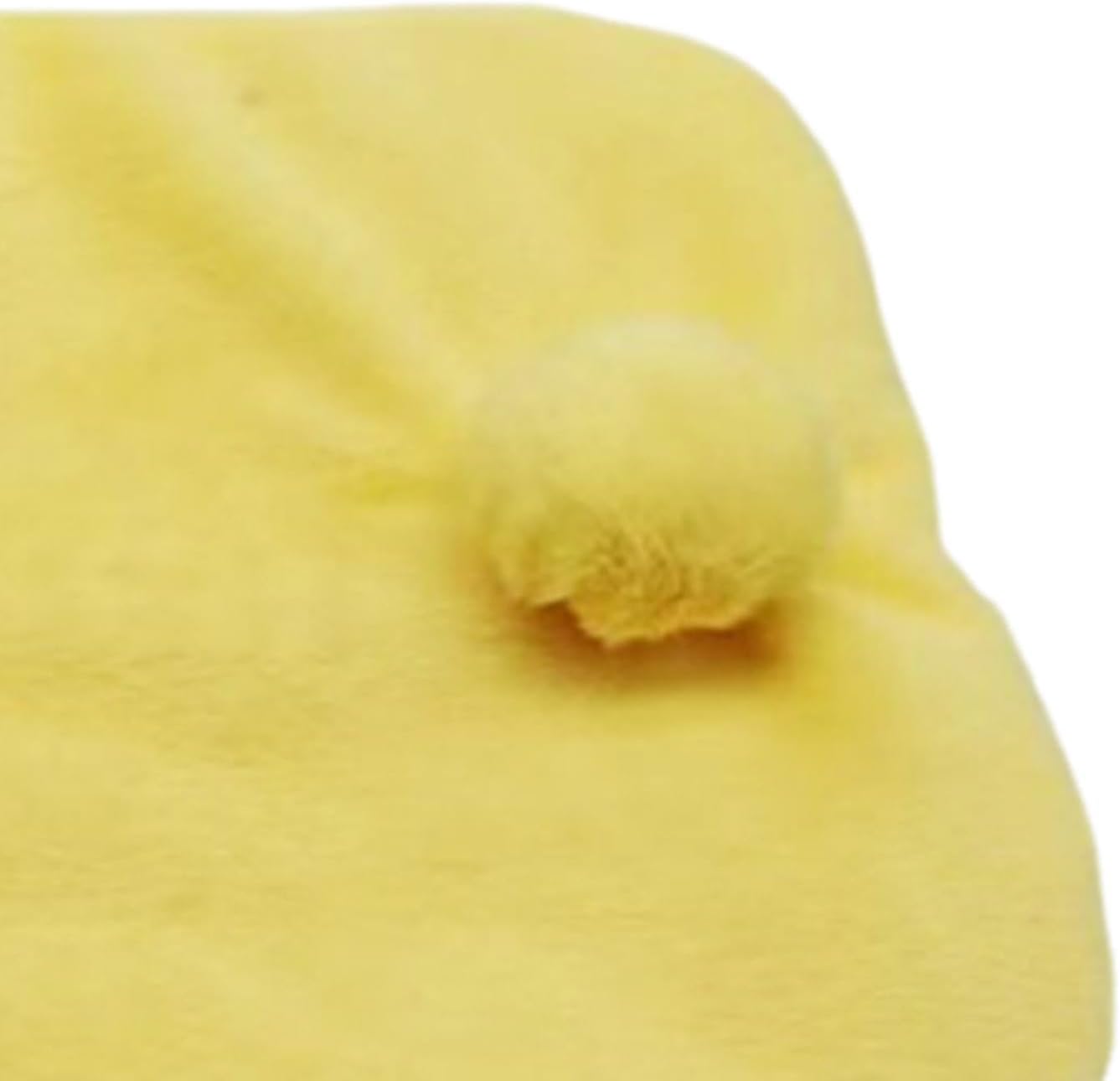 Bunny Bed Small Animal Bed Plush Nest Pad Mat with Double Sided Soft Warmth Suitable for Guinea Pig Hamster Squirrel Ferret Hedgehog Chinchilla Gift, Yellow