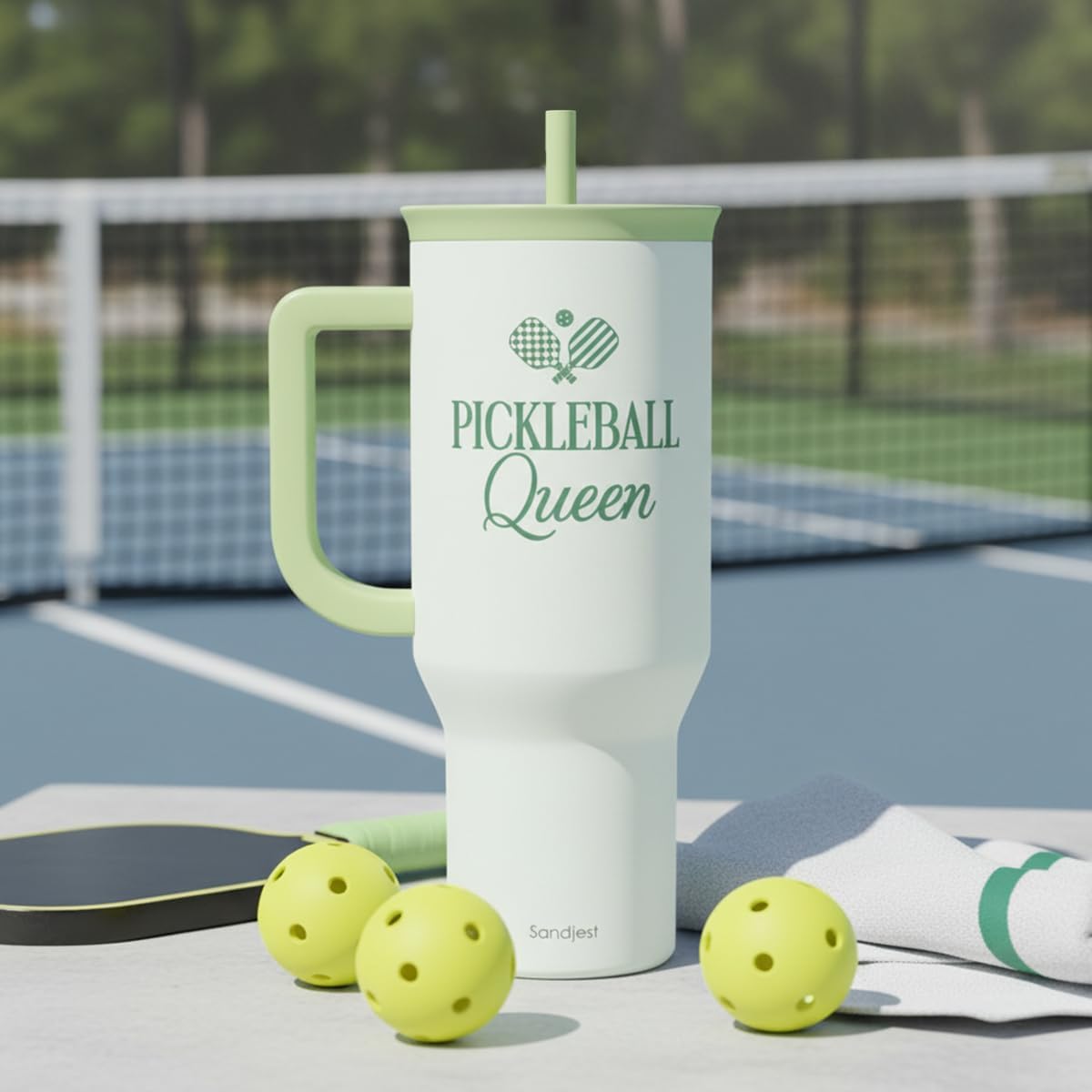 Lemon 40oz Tumbler with Handle and Straw, Insulated Stainless Steel Travel Coffee Mug for Women Girls, Gift Idea for Birthday Christmas Mothers Day Summer Vacation
