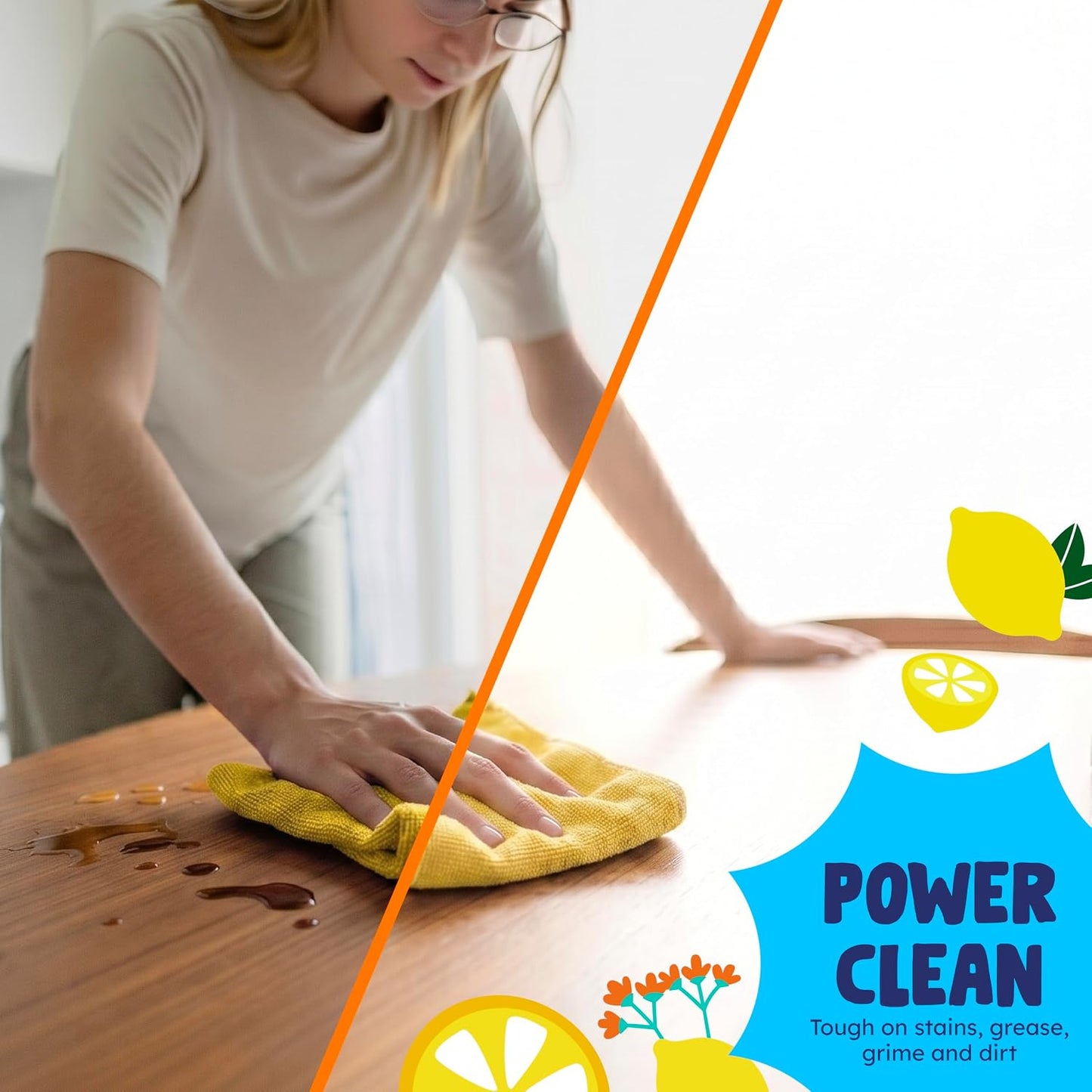 Lemon Vinegar All Purpose Cleaning Spray | Distilled Cleaning Vinegar | Plant-Derived All Purpose Cleaner | Living Room, Bathroom, & Kitchen | 3 Pack