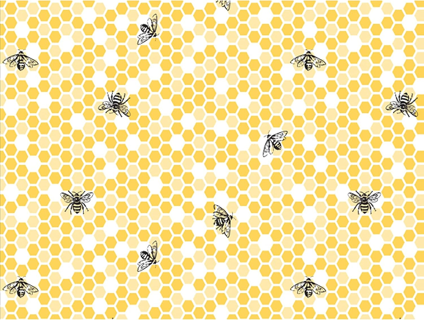 Bumblebees and Honeycomb Tissue Paper - 20"x30" Sized Sheets (12 Sheets)