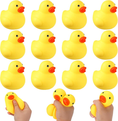 4PCS Yellow Duck Stress Relief Toys Cute Duck Stress Fidget Ball for Kids
